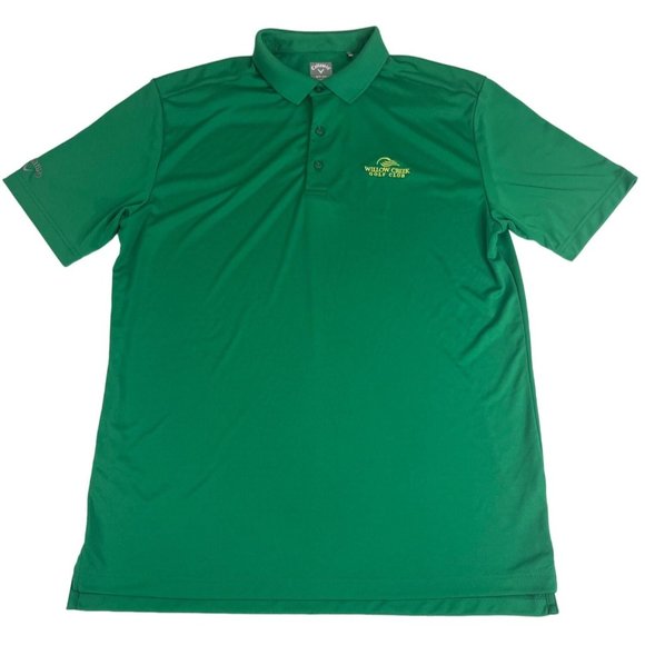 Callaway Men's Golf Shirt Willow Creek Golf Club Patch XL Green 100% Polyester - Picture 1 of 6